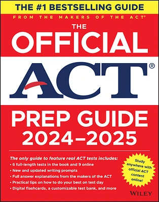 The Official ACT Prep Guide 2024-2025: Book + 9 Practice Tests + 400 Digital Flashcards + Online Course (Paperback)