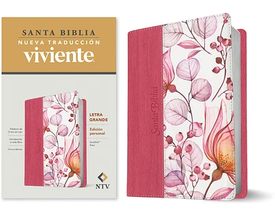 Santa Biblia Ntv, Edición Personal, Letra Grande (Letra Roja, Sentipiel, Rosa) (Large Print / Imitation Leather)