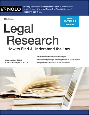 Legal Research: How to Find & Understand the Law (Paperback)