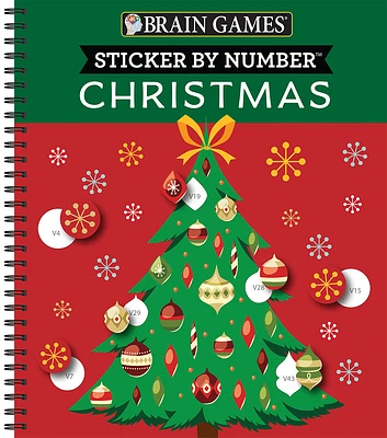 Brain Games - Sticker by Number: Christmas (28 Images to Sticker