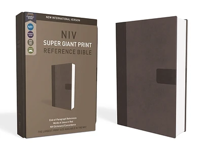 NIV, Super Giant Print Reference Bible, Giant Print, Imitation Leather, Gray, Red Letter Edition (Large Print / Imitation Leather)