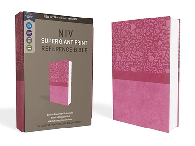 NIV, Super Giant Print Reference Bible, Giant Print, Imitation Leather, Pink, Red Letter Edition (Large Print / Imitation Leather)