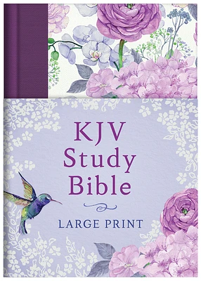 KJV Study Bible, Large Print [Hummingbird Lilacs] (Large Print / Hardcover)