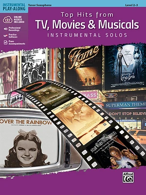 Top Hits from Tv, Movies & Musicals Instrumental Solos: Tenor Sax, Book & Online Audio/Software/PDF (Top Hits Instrumental Solos) (Paperback)