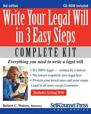 Write Your Legal Will in 3 Easy Steps (Self-Counsel Legal) (Paperback)