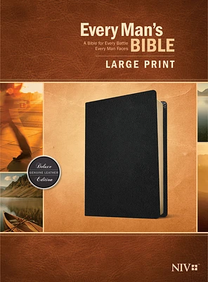 Every Man's Bible Niv, Large Print (Genuine Leather, Black) (Large Print / Leather)