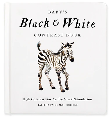 Baby's Black and White Contrast Book: High-Contrast Art for Visual Stimulation at Tummy Time (Our Little Adventures Series #4) (Board book)