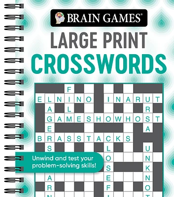 Brain Games - Large Print Crosswords (Swirls) (Large Print / Spiral)