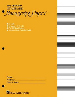 Standard Manuscript Paper (Yellow Cover) (Paperback)