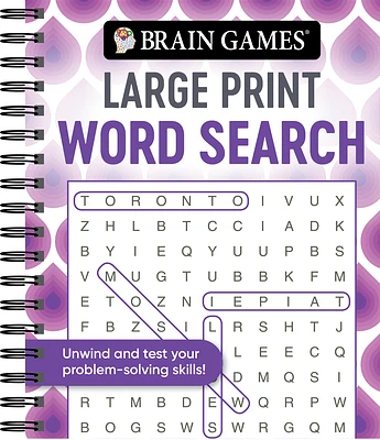 Brain Games - Large Print Word Search (Swirls) (Large Print / Spiral)