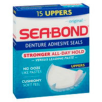 Sea Bond - Denture Adhesive Seals Original Uppers, 15 Each