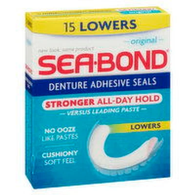 Sea Bond - Denture Adhesive Seals Original Triple Action, 15 Each
