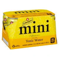 Schweppes - Tonic Water Soda, 6 Each
