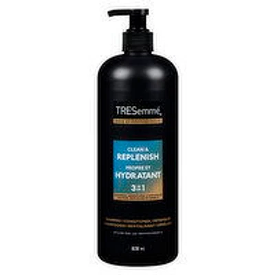 Tresemme - Clean & Replenish 3in1 Shampoo, Conditioner & Detangler, 739 Millilitre