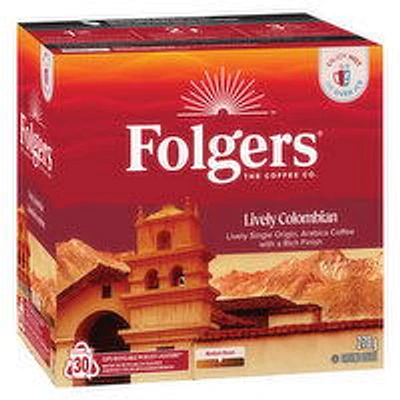 Folgers - Lively Colombian K-Cups, Medium Roast, 30 Each
