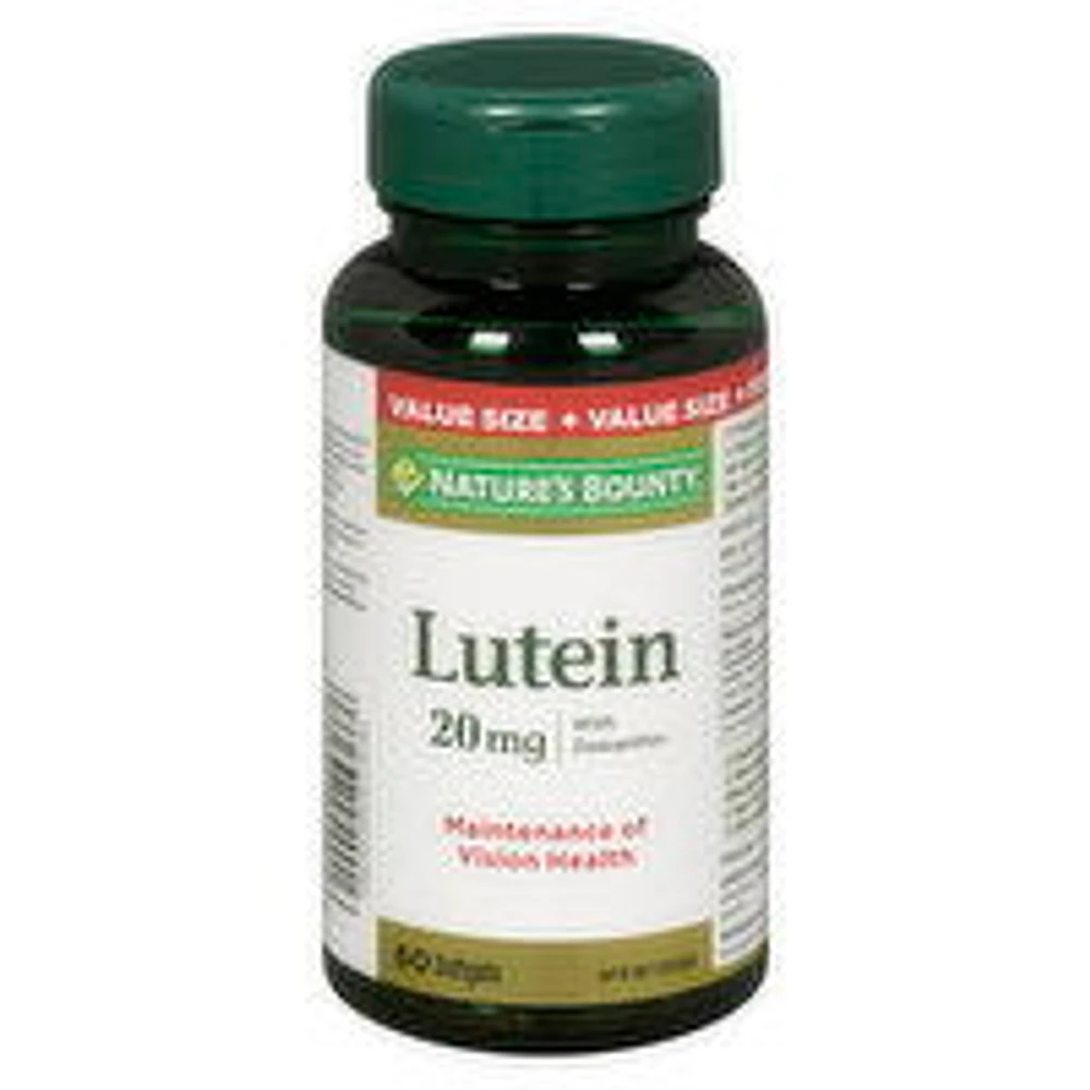 Nature's Bounty - Lutein 20mg Gel, 60 Each