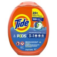 Tide - Laundry Detergent Pods, 3 in 1, 112 Each