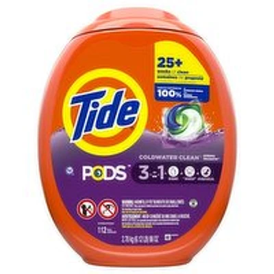 Tide - Laundry Detergent Pods, 3 in 1 Coldwater Clean Spring Meadow, 112 Each