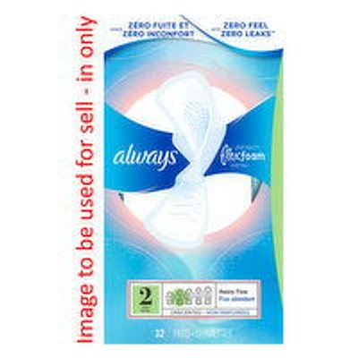 Always - Infinity Flex Foam Pads - Size 2 Heavy Flow, Unscented, 32 Each