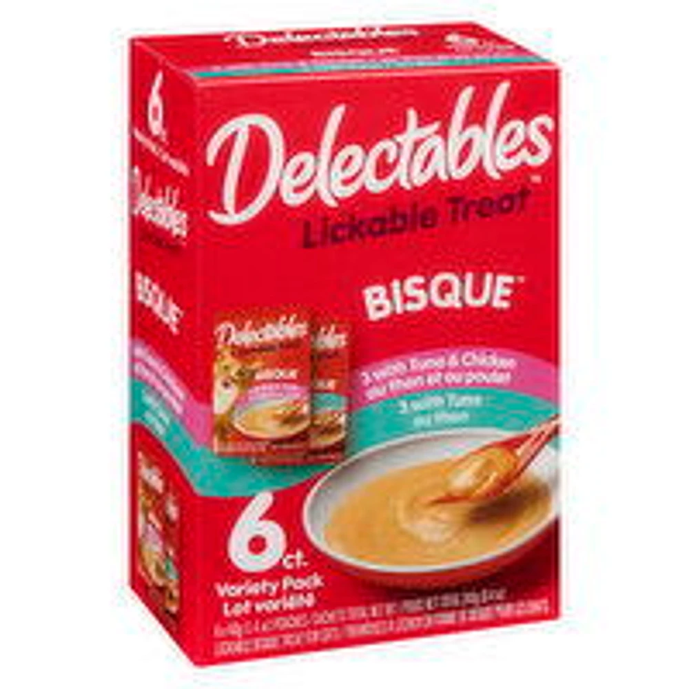 Delectables - Bisque Lickable Treats - Tuna/Chicken, 6 Each
