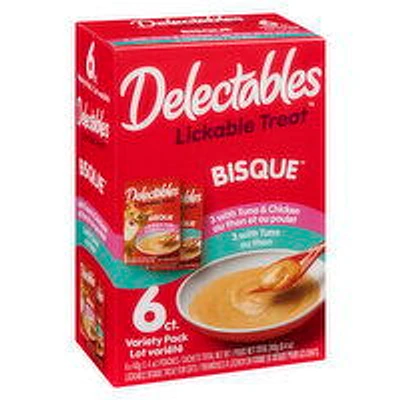 Delectables - Bisque Lickable Treats - Tuna/Chicken, 6 Each