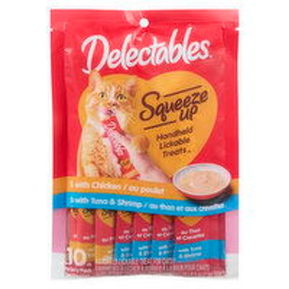 Hartz - Squeeze Up Cat Treat Variety Pack Chicken, Tuna & Shrimp, 10 Each