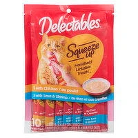 Hartz - Squeeze Up Cat Treat Variety Pack Chicken, Tuna & Shrimp, 10 Each