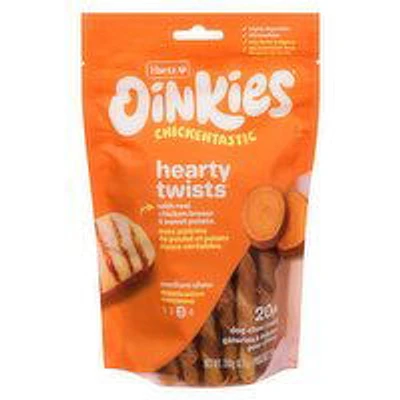 Hartz - Oinkies Chickentastic Hearty Twists Dog Treats, 20 Each