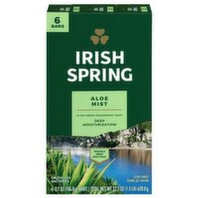 Irish Spring - Aloe Mist Soap Bars, 6 Each