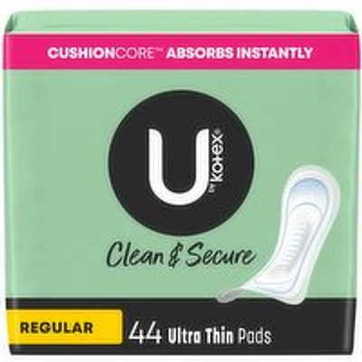 KOTEX - UbyKotex Clean&secur Ultathin Pads Regl, 44 Each