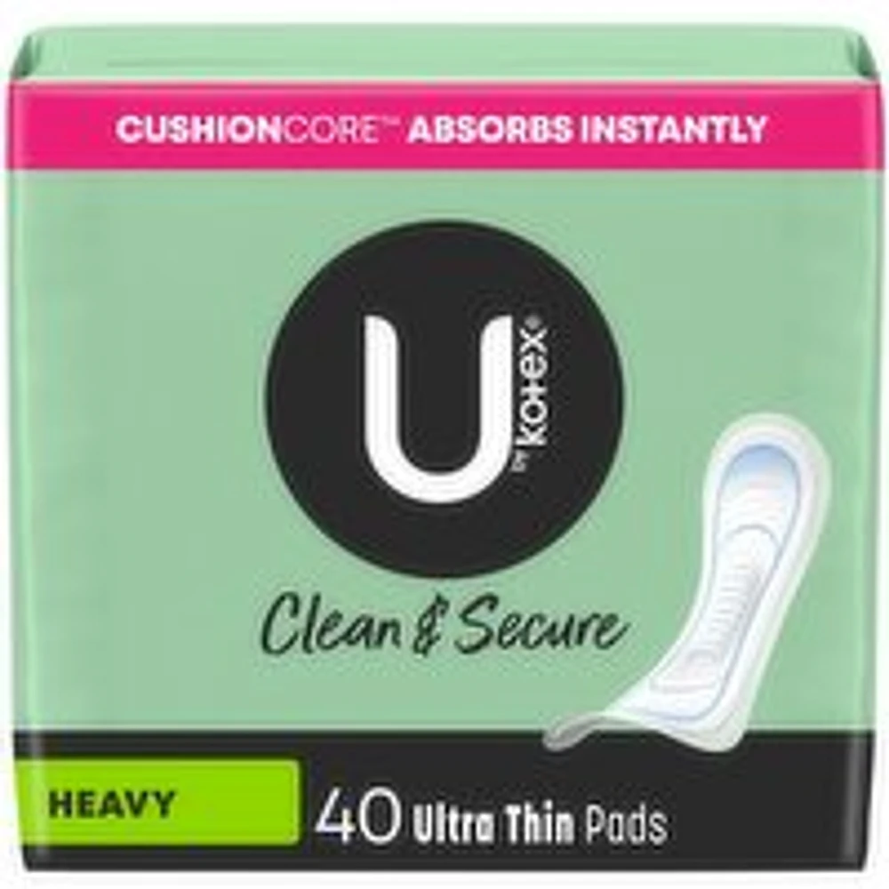 KOTEX - Clean & Secure Ultrathin Heavy Absorb, 40 Each
