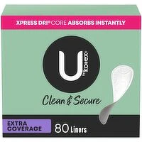 KOTEX - Lightdays Liners Extra Coverage Unscented, 80 Each