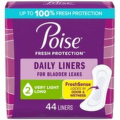 Poise - Liners, Ultra Long, 44 Each