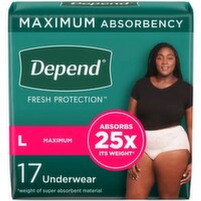 Depend - Fit Flex Underwear for Women LG, 17 Each