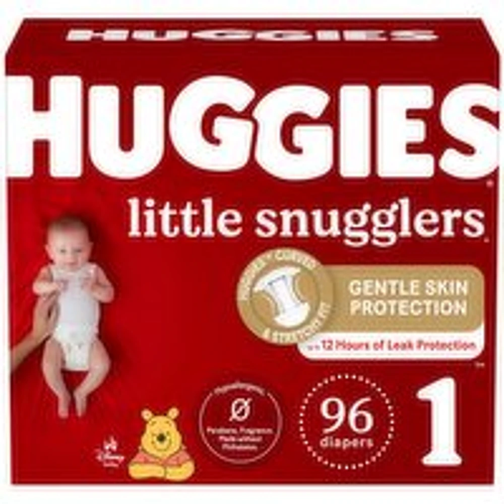Huggies - Little Snug Diapers S1 Giga, 96 Each