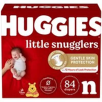 Huggies - Little Snugglers  Diapers NB Giga 84, 84 Each