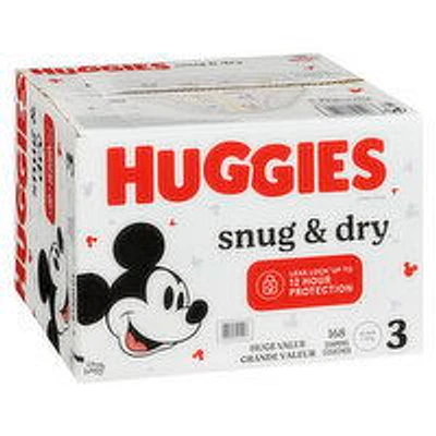 Huggies - Snug and Dry Diaper Mega Size 3, 168 Each