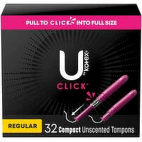 KOTEX - Click Regular Unscented Tampons, 32 Each