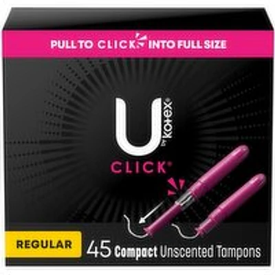 KOTEX - Click Unscented Tampons, Regular, 45 Each