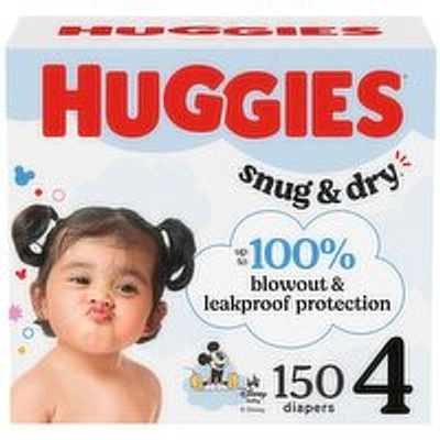 Huggies - Snug & Dry Mega Col Size 4, 150 Each