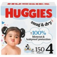 Huggies - Snug & Dry Mega Col Size 4, 150 Each