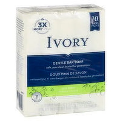 Ivory - Gentle Bar Soap , Aloe Scent 10 Pack, 10 Each
