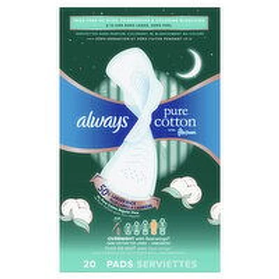 Always - Infinity Naturals Pure Cotton Size 4, 20 Each