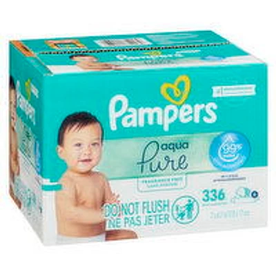 Pampers - Aqua Pure - Baby Wipes, 336 Each