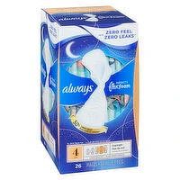 Always - Infinity Flex foam Over Night Pads w/Wings -size 4, 26 Each