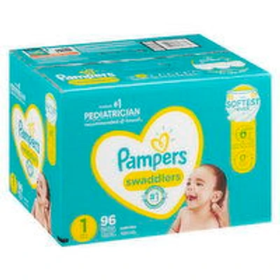 Pampers - Swaddlers Diapers - Size 1 Super Pack, 96 Each