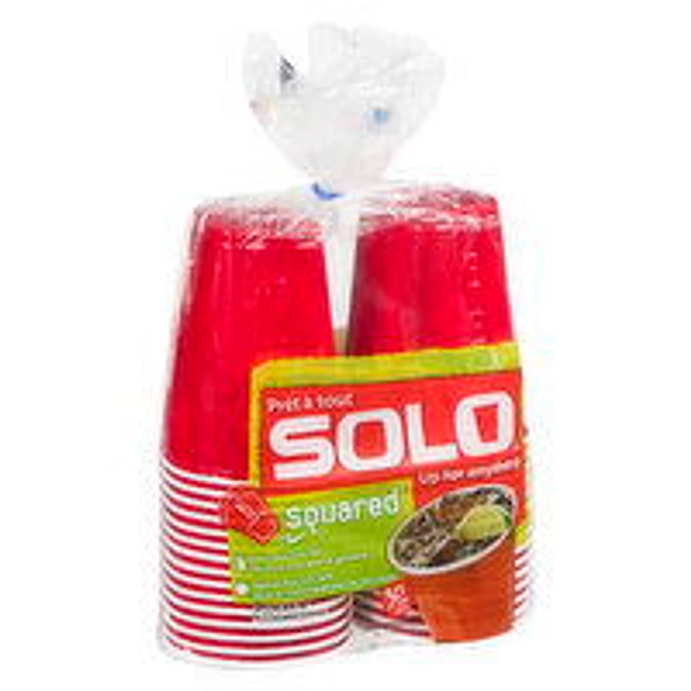 SOLO - Squared Red Cups, 18 oz, 30 Each