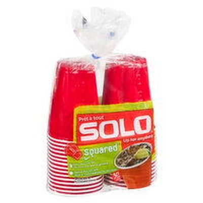 SOLO - Squared Red Cups, 18 oz, 30 Each