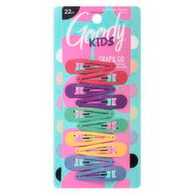 Goody - Contour Snap Clips, Assorted Colours, 22 Each