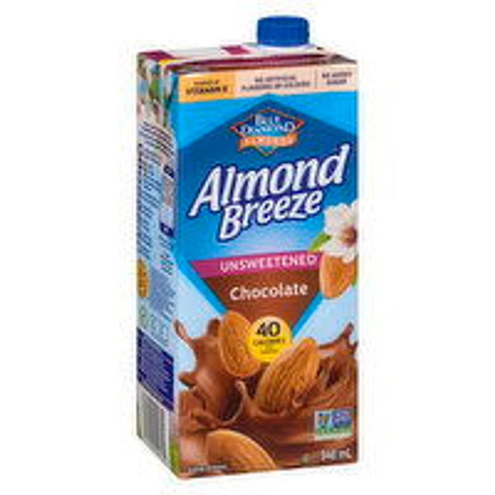 Blue Diamond - Almond Breeze - Unsweetened Chocolate w/ Vitamins, 946 Millilitre